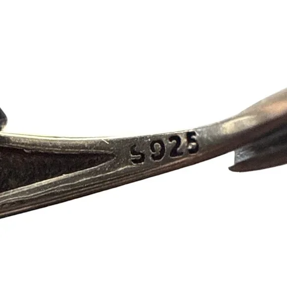 Vintage Silver citrine yellow gemstone large costume jewelry unisex adjustable - Picture 9 of 9